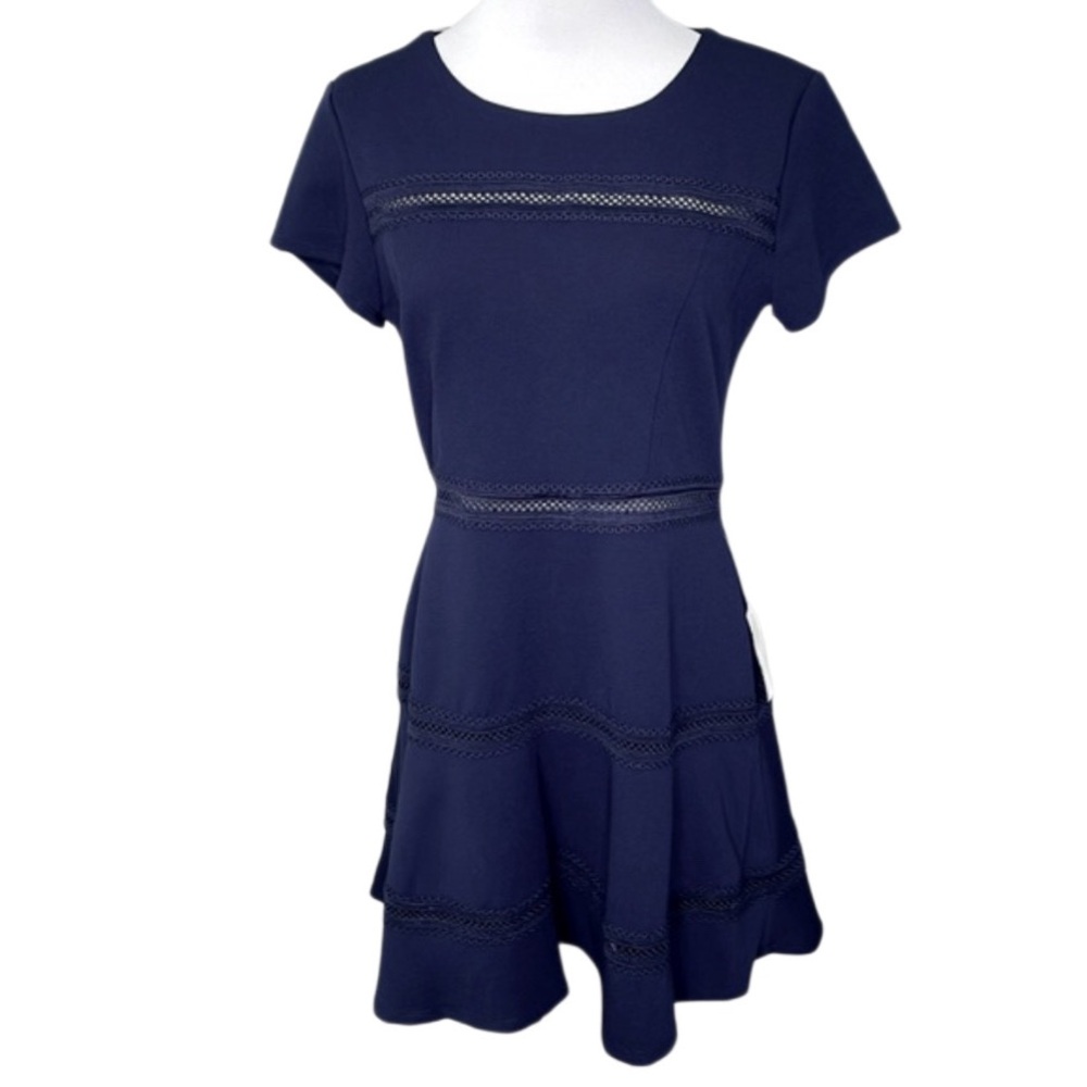 B. Darlin Navy Blue Short Sleeve Dress - Size 9/10